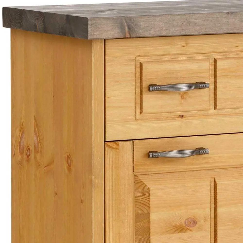 Wohnen Schuhschränke*85x109x37 Landhaus Schuhkommode aus Kiefer - Ostanzia