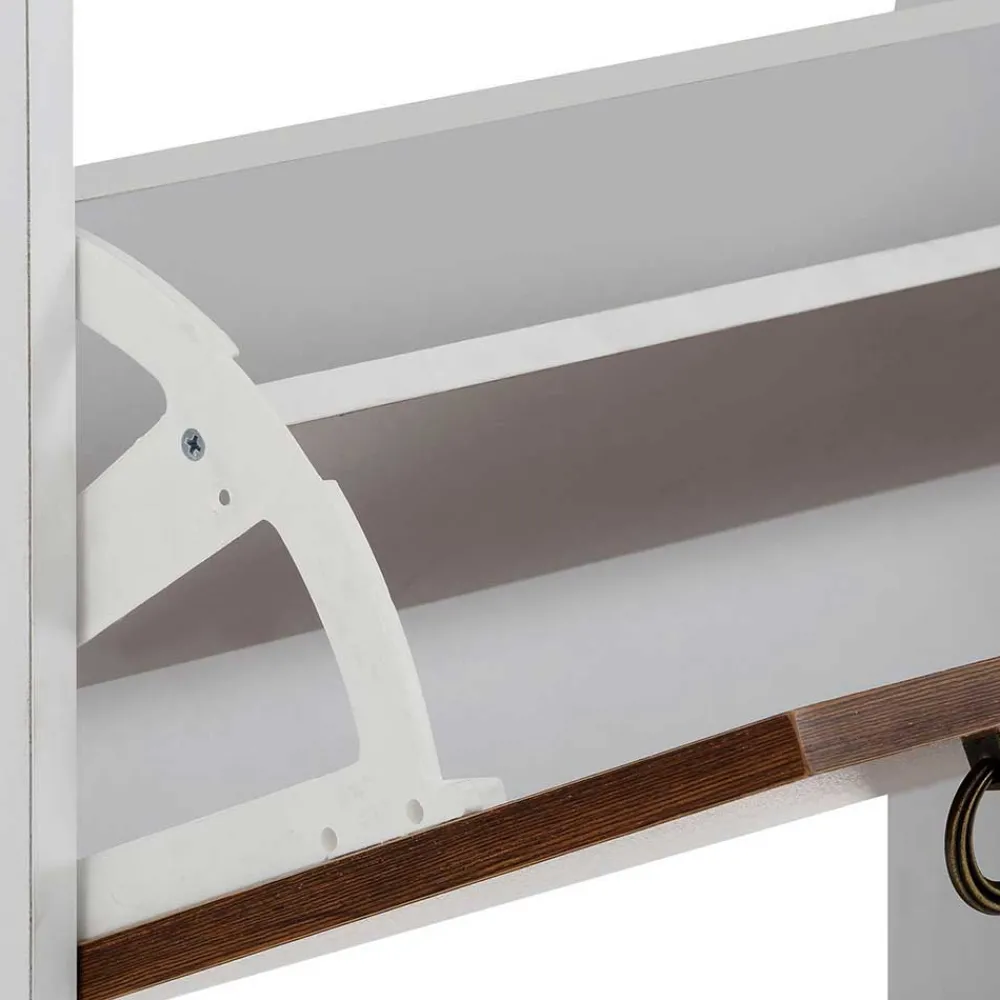 Wohnen Schuhschränke*92x100x25 Landhaus Schuhschrank mit 4 Klappen - Volbra