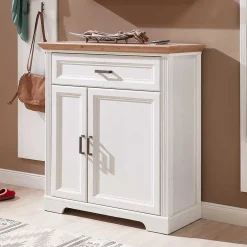 Wohnen Schuhschränke*93x102x41 Landhaus Schuhschrank mit Schublade - Nurelcas