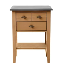 Wohnen Flurkommoden*58x79x35 Landhaus Tisch Kommode mit zwei Schubladen - Eshelas