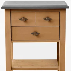 Wohnen Flurkommoden*58x79x35 Landhaus Tisch Kommode mit zwei Schubladen - Eshelas