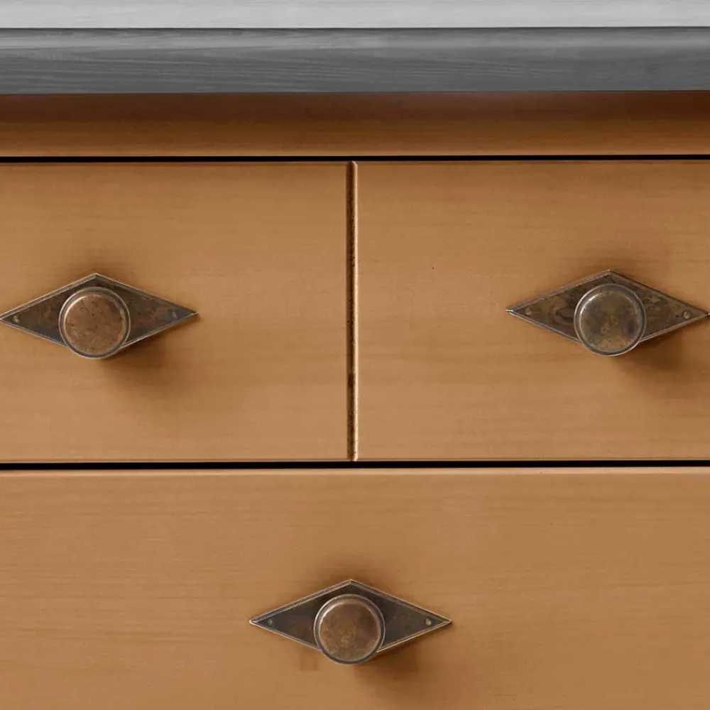 Wohnen Flurkommoden*58x79x35 Landhaus Tisch Kommode mit zwei Schubladen - Eshelas