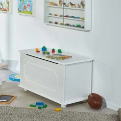 Wohnen 89x53x47 Landhaus Truhe in Weiß - Vaslui