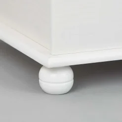 Wohnen 89x53x47 Landhaus Truhe in Weiß - Vaslui