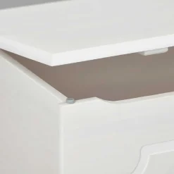 Wohnen 89x53x47 Landhaus Truhe in Weiß - Vaslui