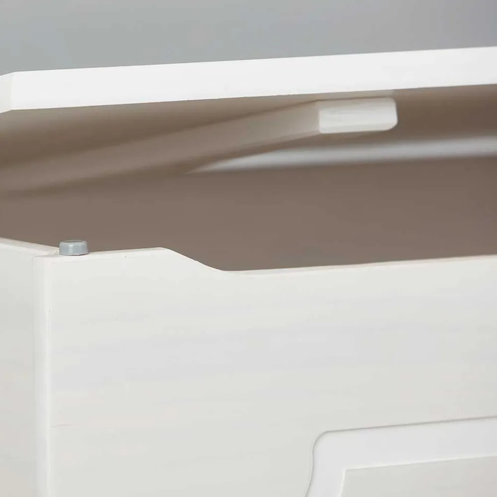 Wohnen 89x53x47 Landhaus Truhe in Weiß - Vaslui