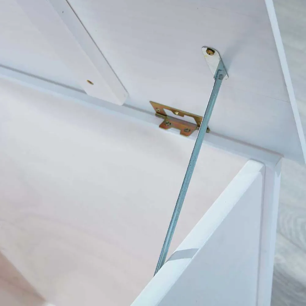 Wohnen 89x53x47 Landhaus Truhe in Weiß - Vaslui