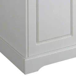 Wohnen 81x93x37 Landhaus Vertiko in Weiß gewachst - Vesrav