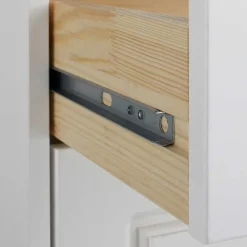 Wohnen 81x93x37 Landhaus Vertiko in Weiß gewachst - Vesrav