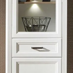 Wohnen Vitrinen|Wohnzimmer-Vitrinen*66x204x42 Landhaus Vitrine mit Licht - Sinolita