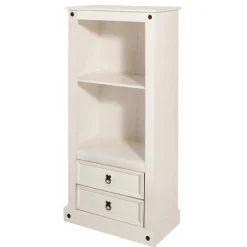 Wohnen 65x140x38 Landhausregal in Weiß - Henvic