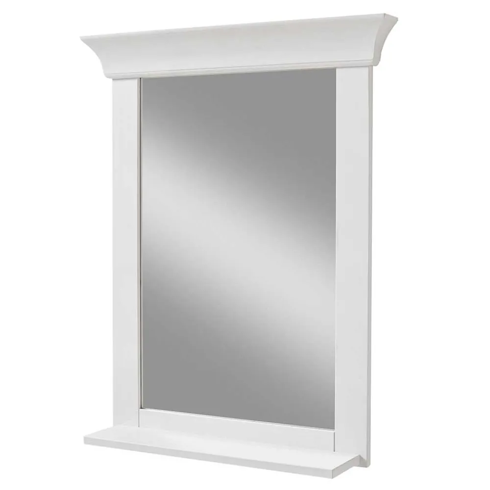 Wohnen Skandinavische Möbel|Weiße Möbel*65x85x14 Landhausspiegel in Weiß - Satumare