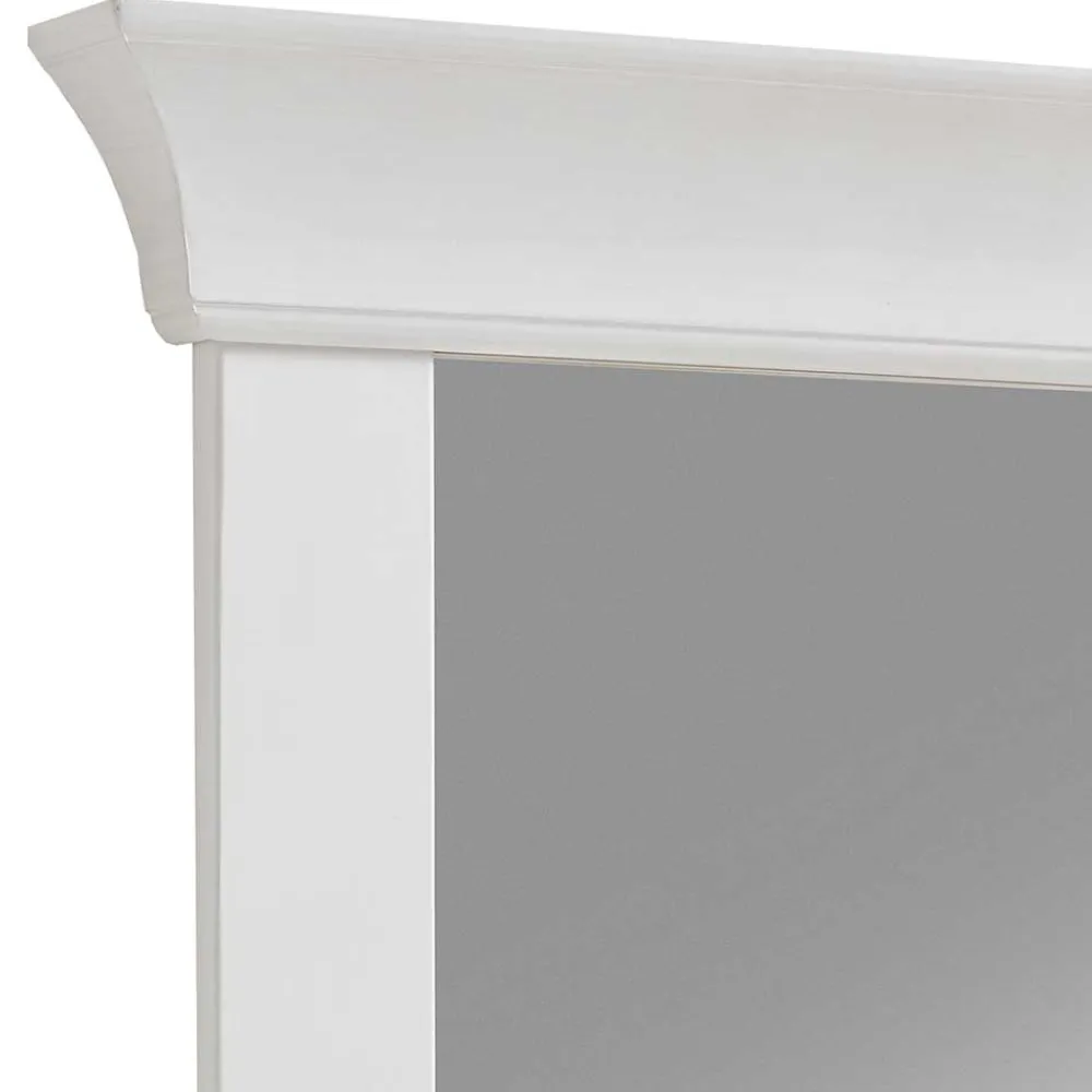 Wohnen Skandinavische Möbel|Weiße Möbel*65x85x14 Landhausspiegel in Weiß - Satumare