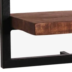 Wohnen 35x25x35 Loft-Wandregal mit Altmetall-Rahmen - Mendoza