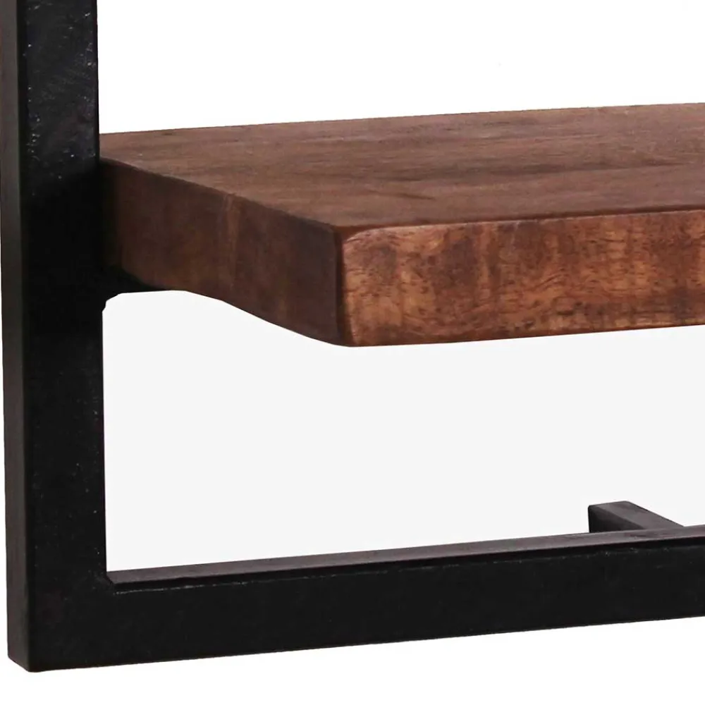 Wohnen 35x25x35 Loft-Wandregal mit Altmetall-Rahmen - Mendoza