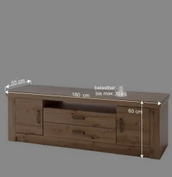 Wohnen Tv & Hifi-Möbel|Tv & Hifi-Möbel*180x60x55 Lowboard für Fernseher aus MDF - Wykina