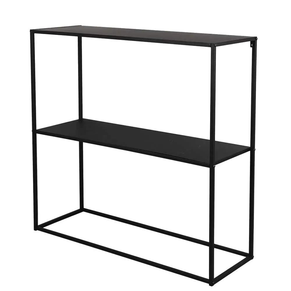 Wohnen Telefontische*80x80x27 Metall Regal ohne Rückwand in Schwarz - Daana