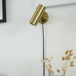 Wohnen 10x22x15 Metall Wandleuchte in Messing - Laganca