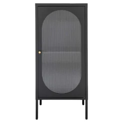 Wohnen Loft Möbel|Industrial Möbel*50x110x35 Metallschrank mit Glastür modern - Gabadoza