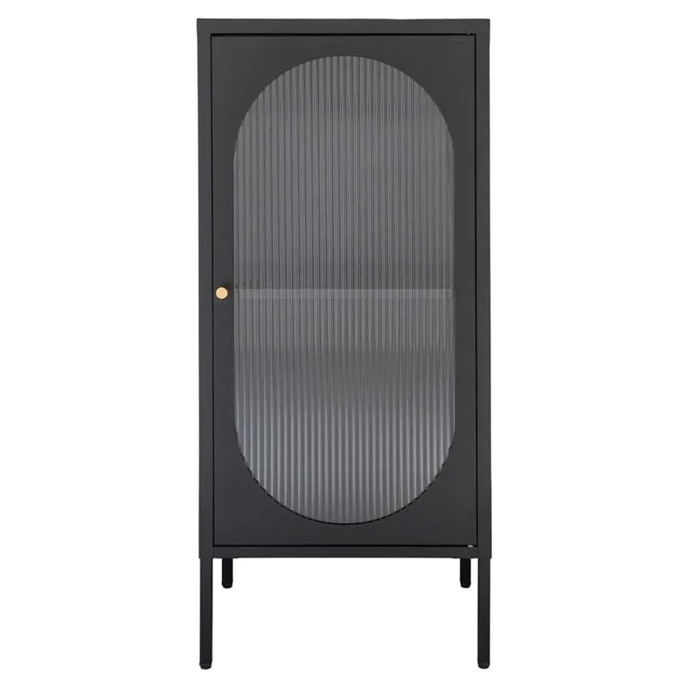 Wohnen Loft Möbel|Industrial Möbel*50x110x35 Metallschrank mit Glastür modern - Gabadoza