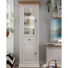 Wohnen Vitrinen|Wohnzimmer-Vitrinen*72x199x45 Modern Country Vitrinenschrank in Weiß - Henry