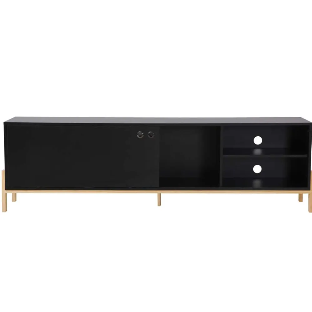 Wohnen 185x54x34 Moderner TV Unterschrank mit Schiebetür - Penanza