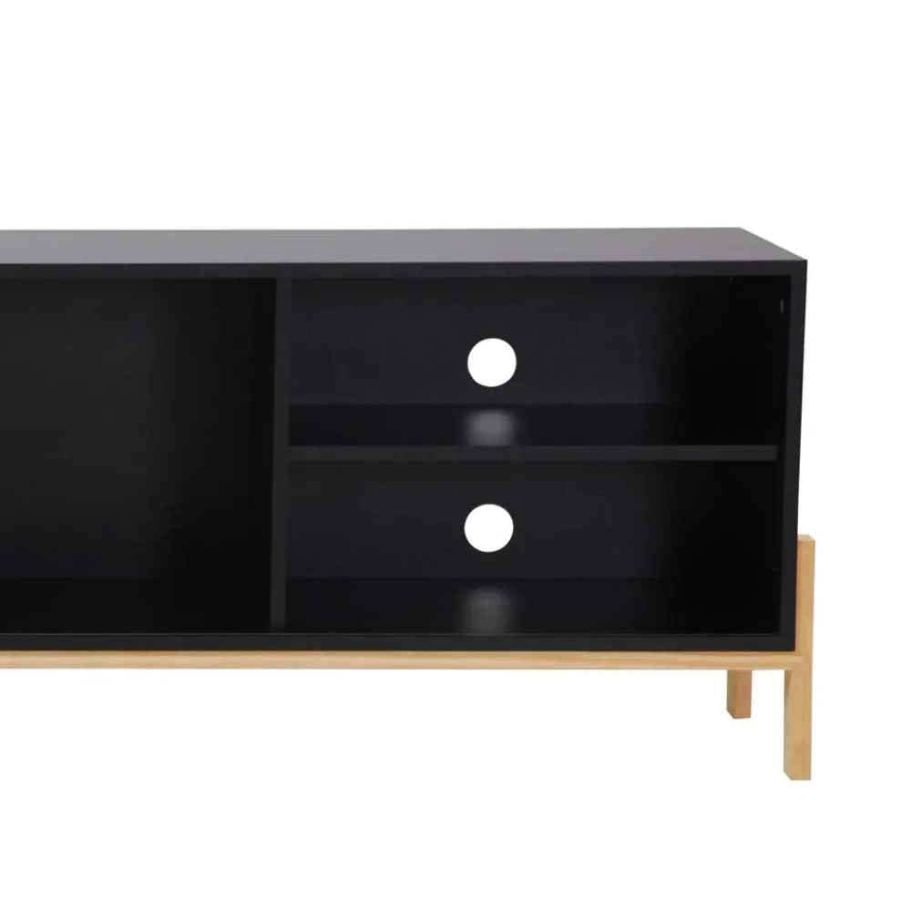 Wohnen 185x54x34 Moderner TV Unterschrank mit Schiebetür - Penanza