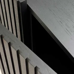 Wohnen 100x140x40 Modernes Highboard in Schwarz - Gragano