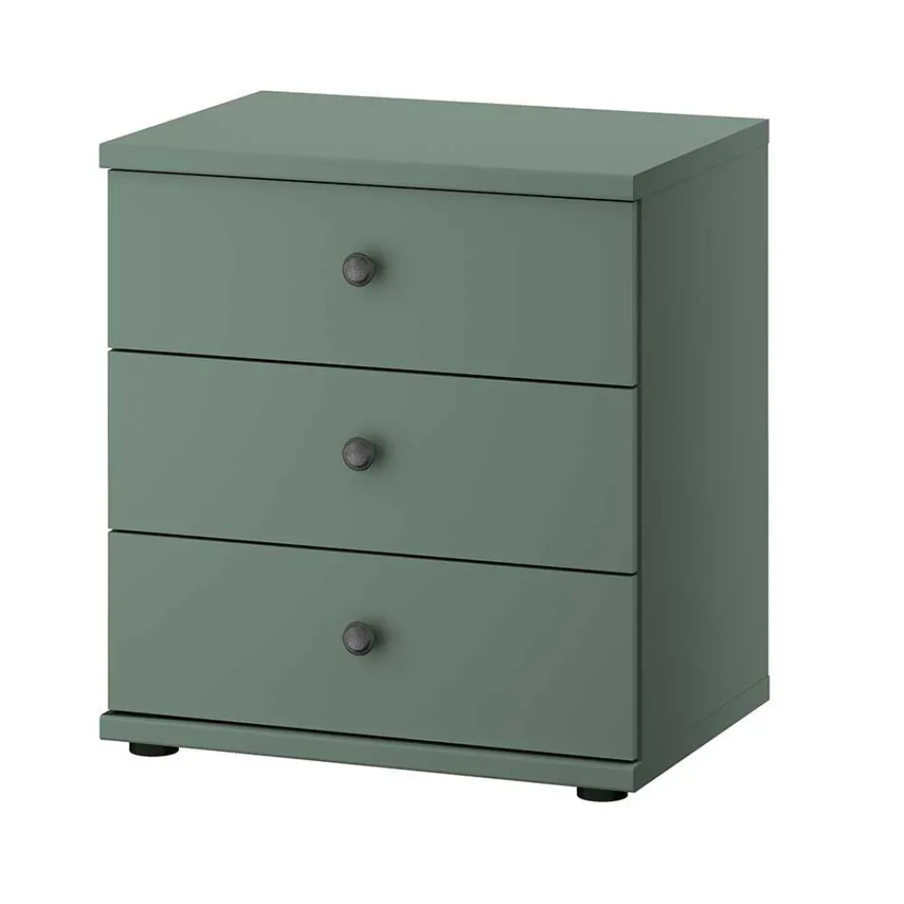 Wohnen 50x57x36 Nachtkommode in Graugrün - Rajavo