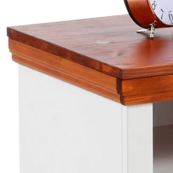 Wohnen 52x40x37 Nachtkommode in Weiß & Kirschbaum - Vendirai