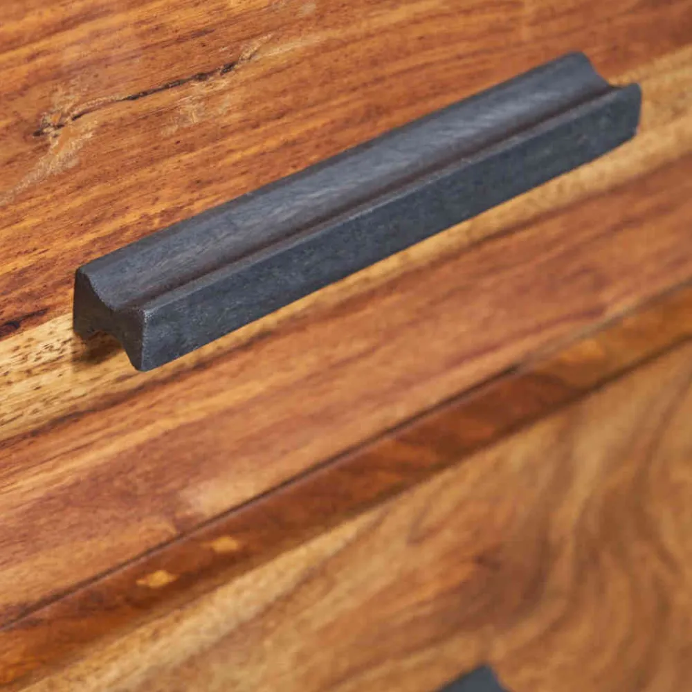 Wohnen 40x66x35 Nachtkommode mit Fach & 2 Schubladen - Crystons