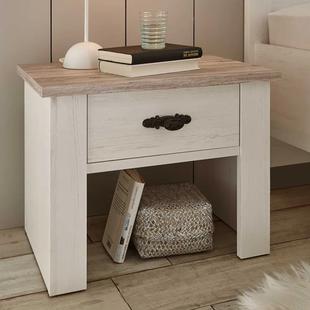 Wohnen 58x45x40 Nachtkonsole mit Schublade - Nedita