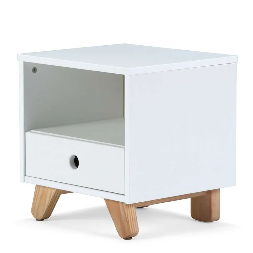 Kinder Wohnen 40x40x35 Nachtschrank mit Fach & Schublade - Kinfada