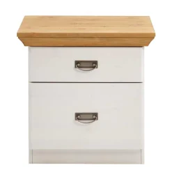 Wohnen Landhausmöbel|Nachttische*58x57x48 Nachttisch in Kiefer & Weiß - Sibiuta
