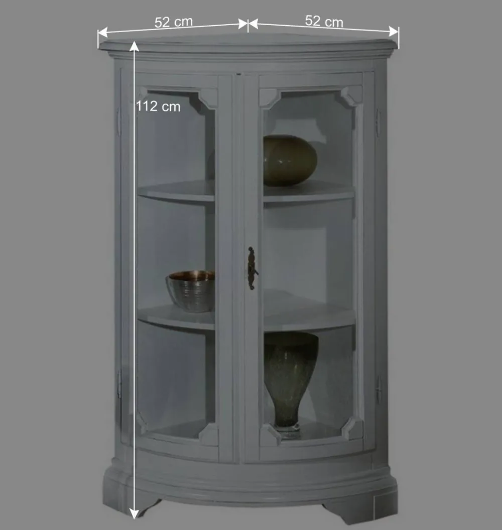 Wohnen Wohnzimmerschränke|Vintage Möbel*52x112x52 Niedrige Eckvitrine im Vintage Look - Zarinas