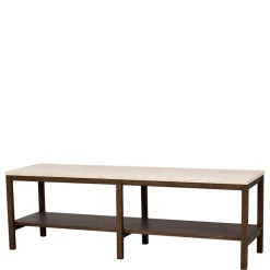 Wohnen Sideboards & Kommoden|Sideboards & Kommoden*140x45x40 Offenes Regal in Beige Travertin - Calumha