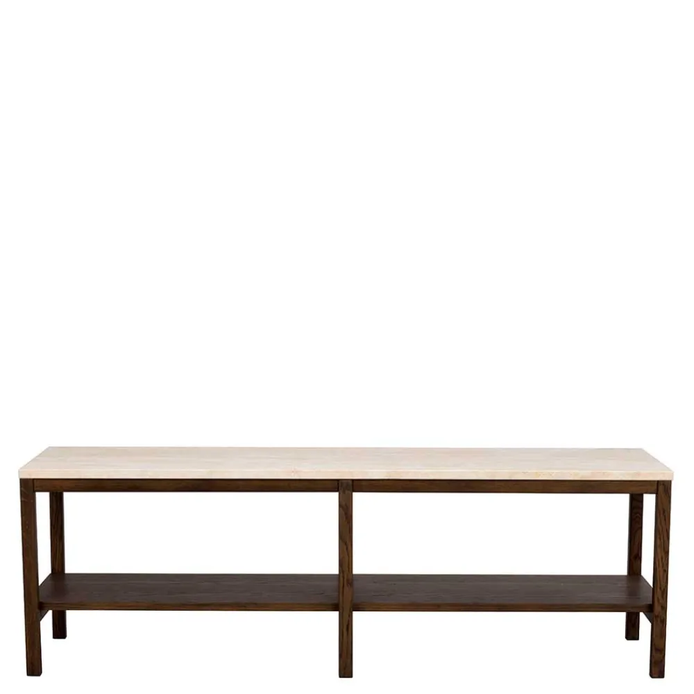 Wohnen Sideboards & Kommoden|Sideboards & Kommoden*140x45x40 Offenes Regal in Beige Travertin - Calumha