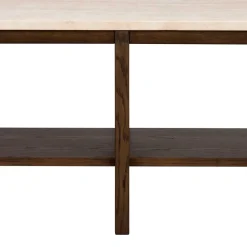 Wohnen Sideboards & Kommoden|Sideboards & Kommoden*140x45x40 Offenes Regal in Beige Travertin - Calumha