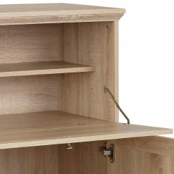 Wohnen Esszimmerschränke*81x116x39 Officeschrank Sekretär in Eiche Dekor - Rienva