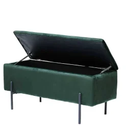 Wohnen 95x46x37 Polsterbank in Grün Samt - Vongura