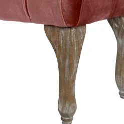 Wohnen 100x40x42 Polsterbank in Rosa Samt - Fregato