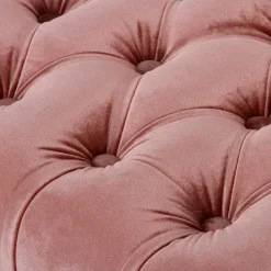 Wohnen 100x40x42 Polsterbank in Rosa Samt - Fregato