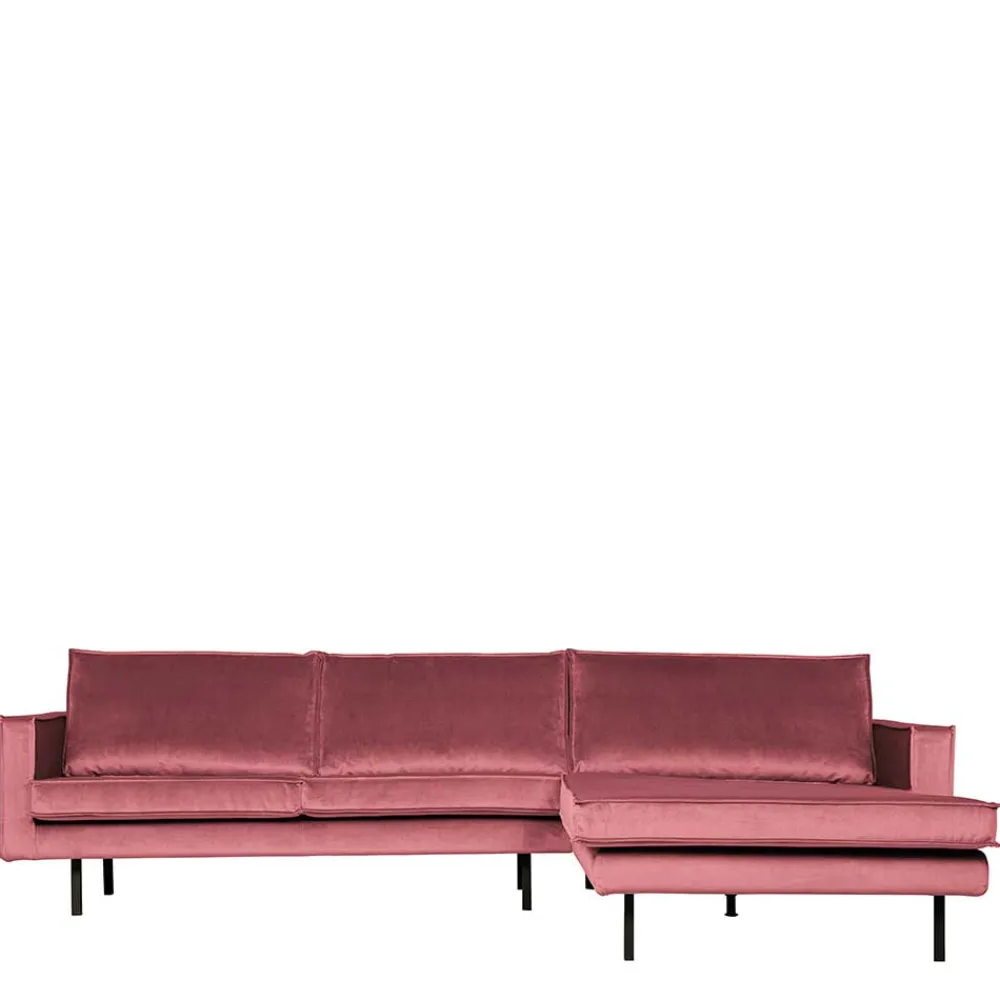 Wohnen Schwarze Möbel|Retro Möbel*300x85x155 Polsterecke in Pink & Schwarz - Majanco