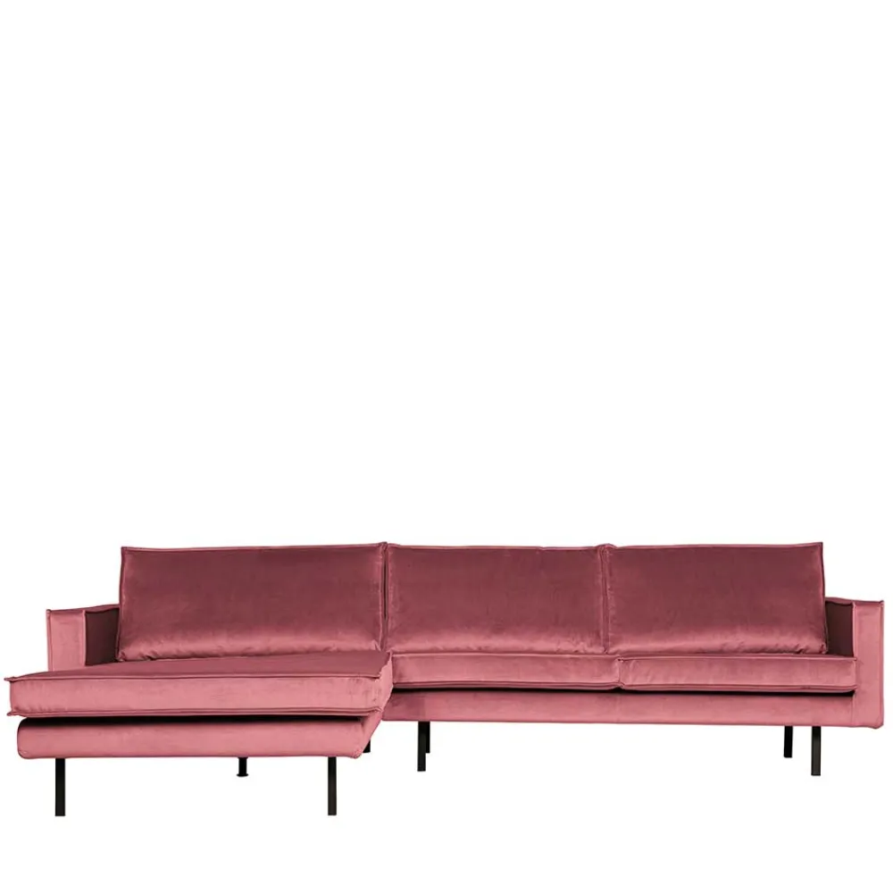 Wohnen Schwarze Möbel|Retro Möbel*300x85x155 Polsterecke in Pink & Schwarz - Majanco