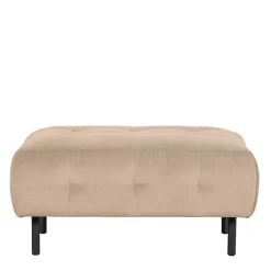 Wohnen 90x45x90 Polsterhocker in Cremefarben - Leoniara