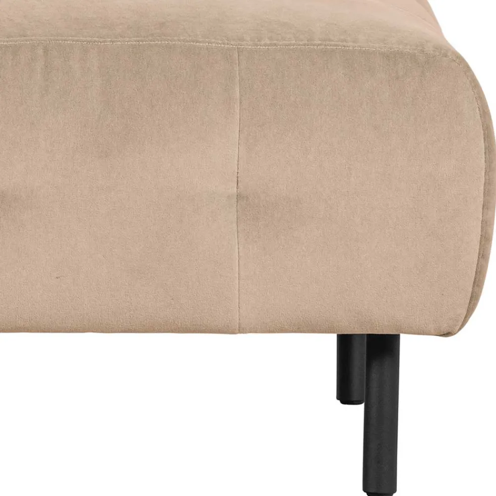 Wohnen 90x45x90 Polsterhocker in Cremefarben - Leoniara