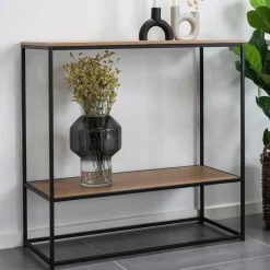 Wohnen Telefontische*80x80x36 Regal Konsolentisch in Eiche Optik - Genyna