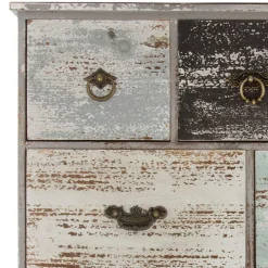 Wohnen Esszimmerregale|Regale*58x69x15 Regal mit 7 Schubladen & 3 Haken - Jaypur