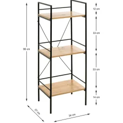 Wohnen 34x96x27 Regal mit drei Böden in Eiche - Cambossa