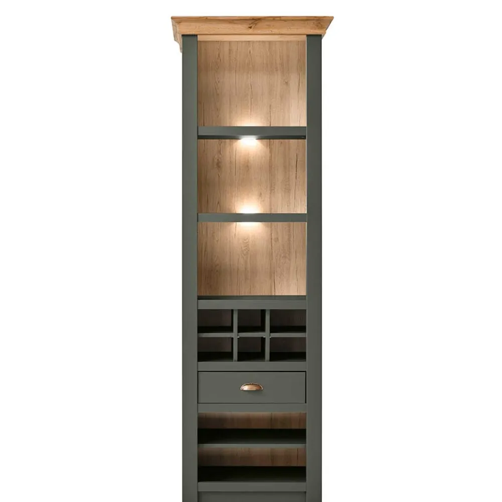 Wohnen 68x207x45 Regal mit Schublade & 11 Fächern - Eylan